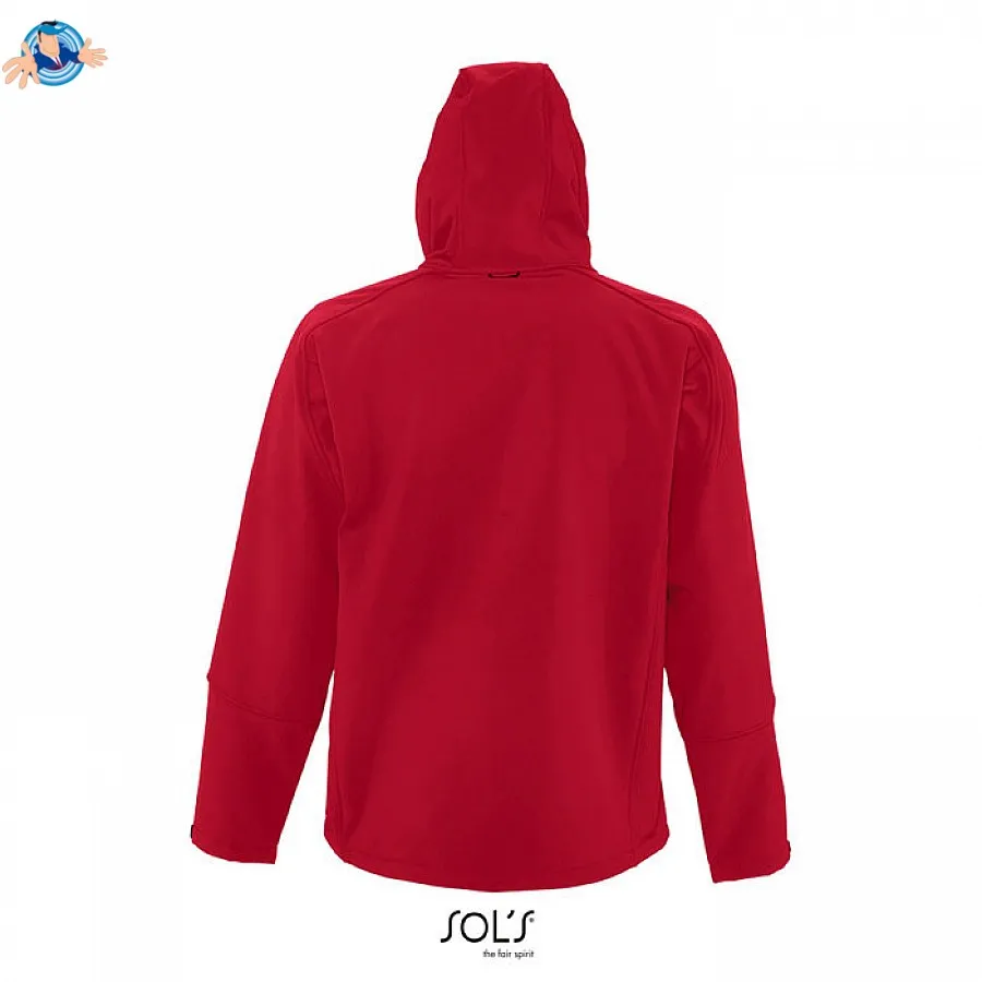 Giacca Softshell da uomo con cappuccio | personalizzabile con il tuo logo