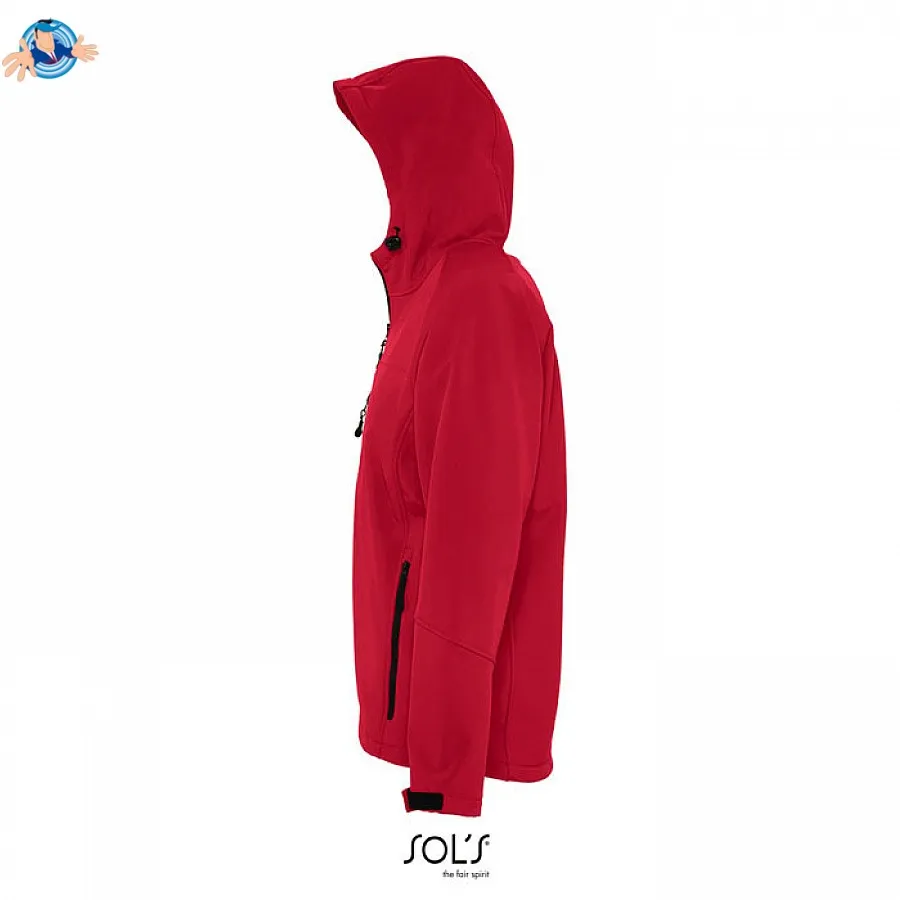 Giacca Softshell da uomo con cappuccio | personalizzabile con il tuo logo