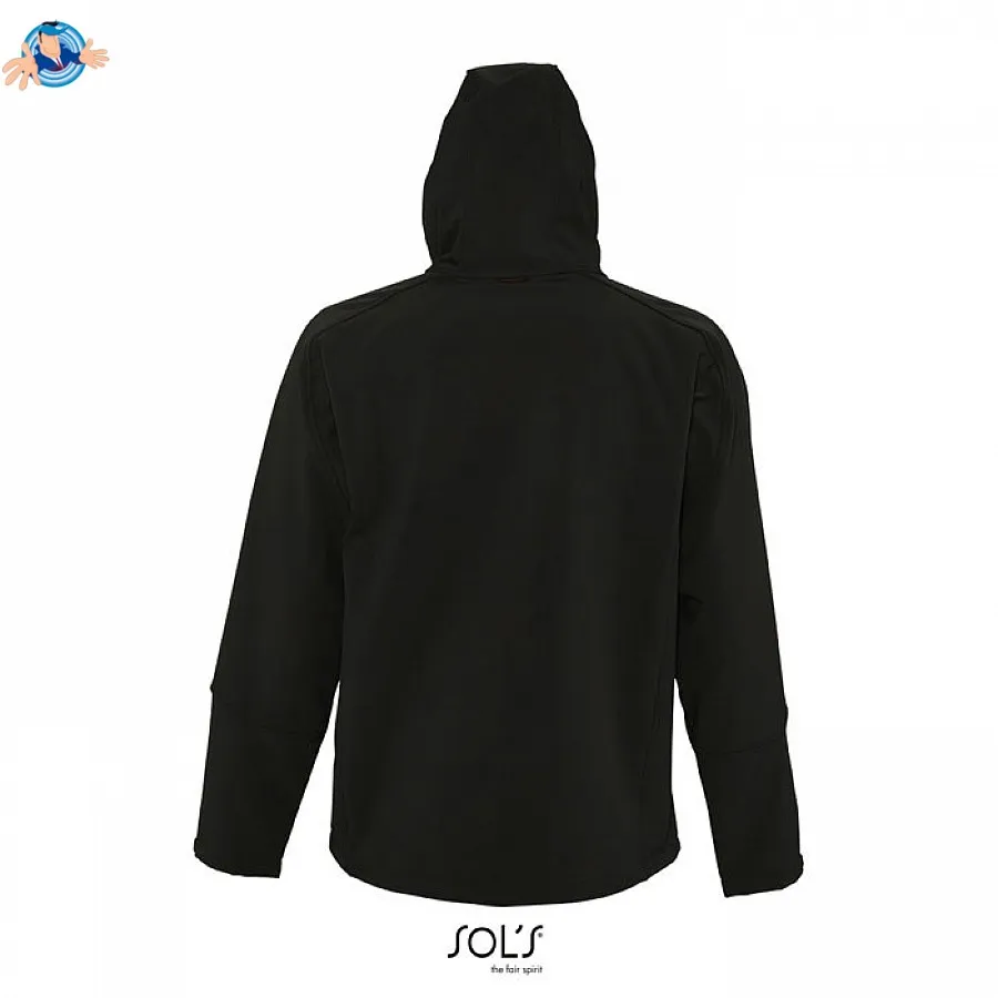Giacca Softshell da uomo con cappuccio | personalizzabile con il tuo logo