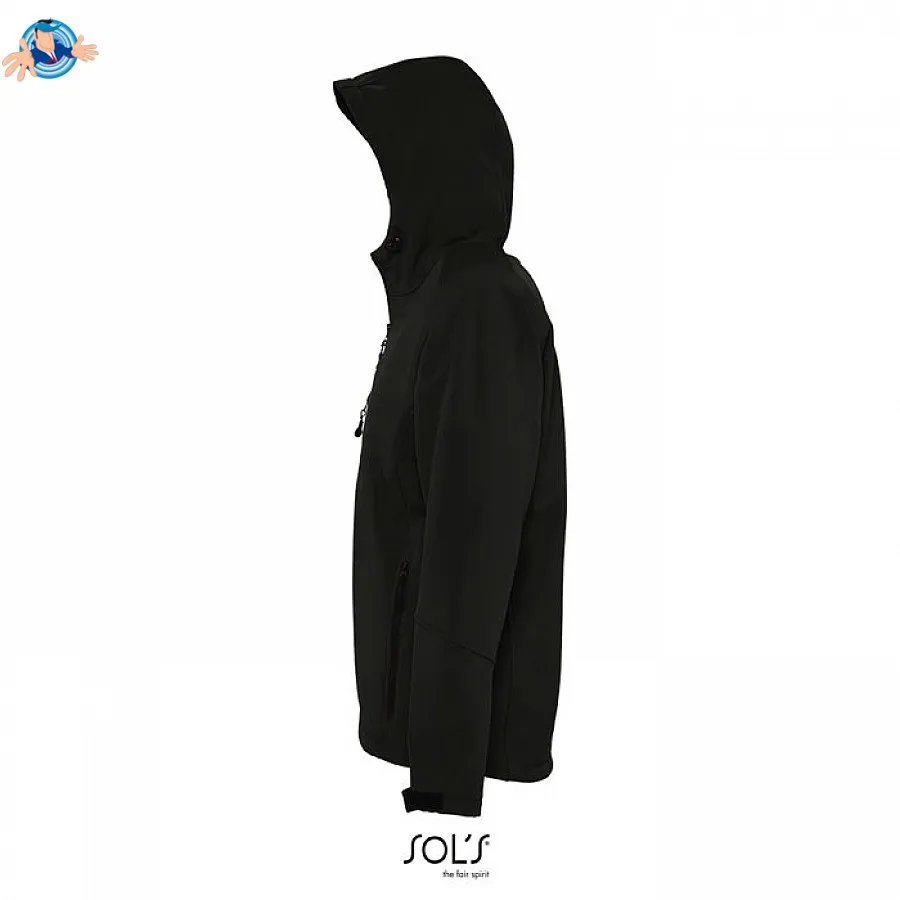 Giacca Softshell da uomo con cappuccio | personalizzabile con il tuo logo