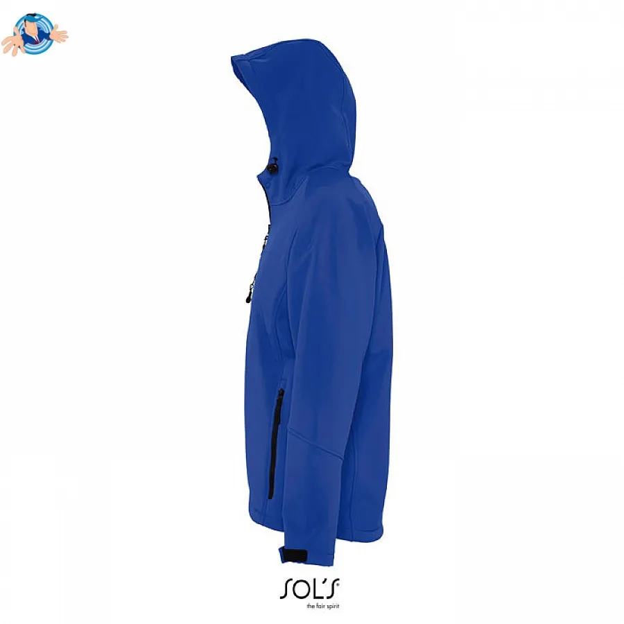 Giacca Softshell da uomo con cappuccio | personalizzabile con il tuo logo