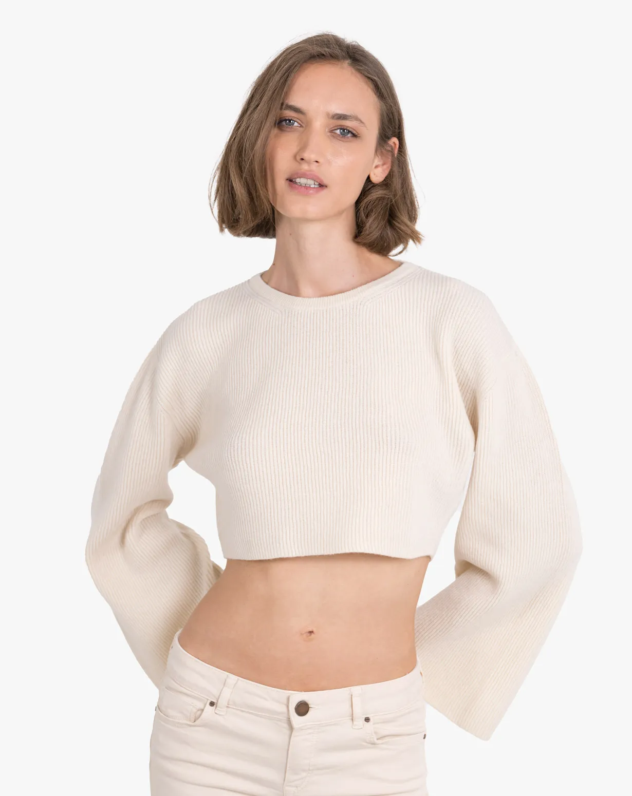 Girocollo Cashmere Corto Manica Campana