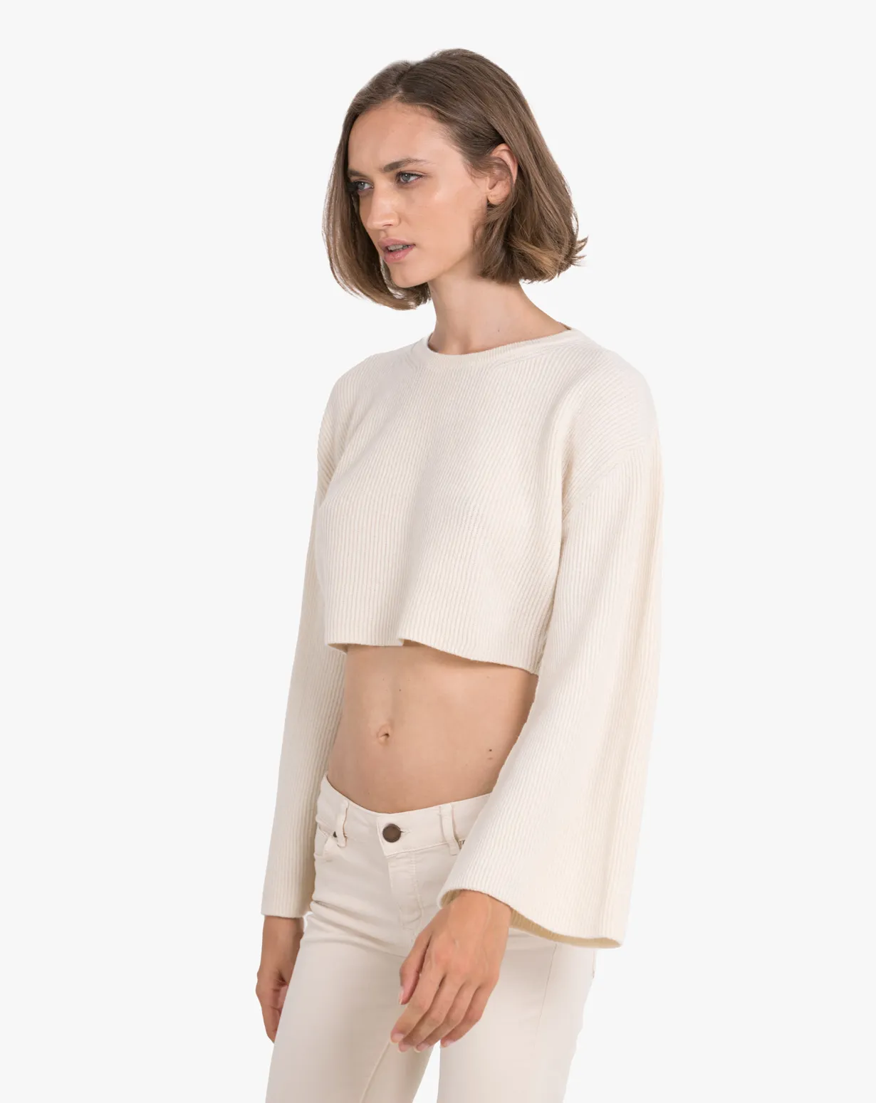 Girocollo Cashmere Corto Manica Campana