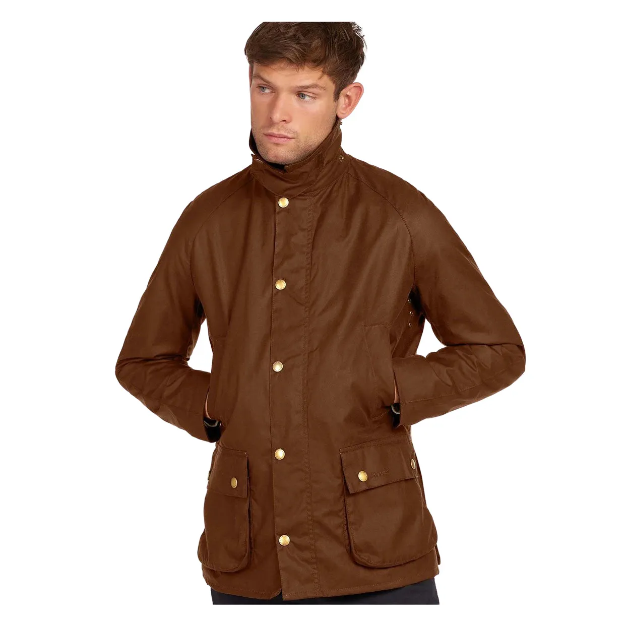 Giubbino Uomo Barbour Ashby Wax Marrone