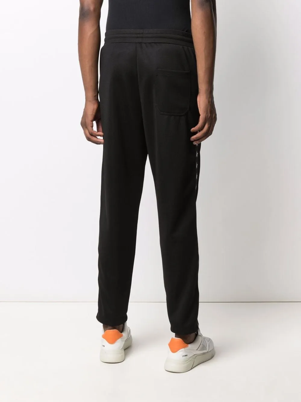 Golden Goose Pantalone Nero Uomo Bande Laterali Stelle