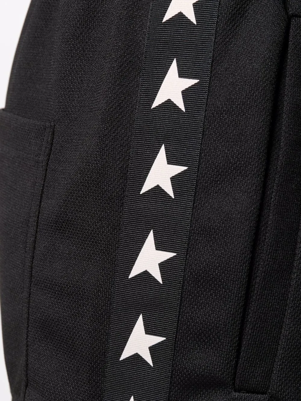 Golden Goose Pantalone Nero Uomo Bande Laterali Stelle