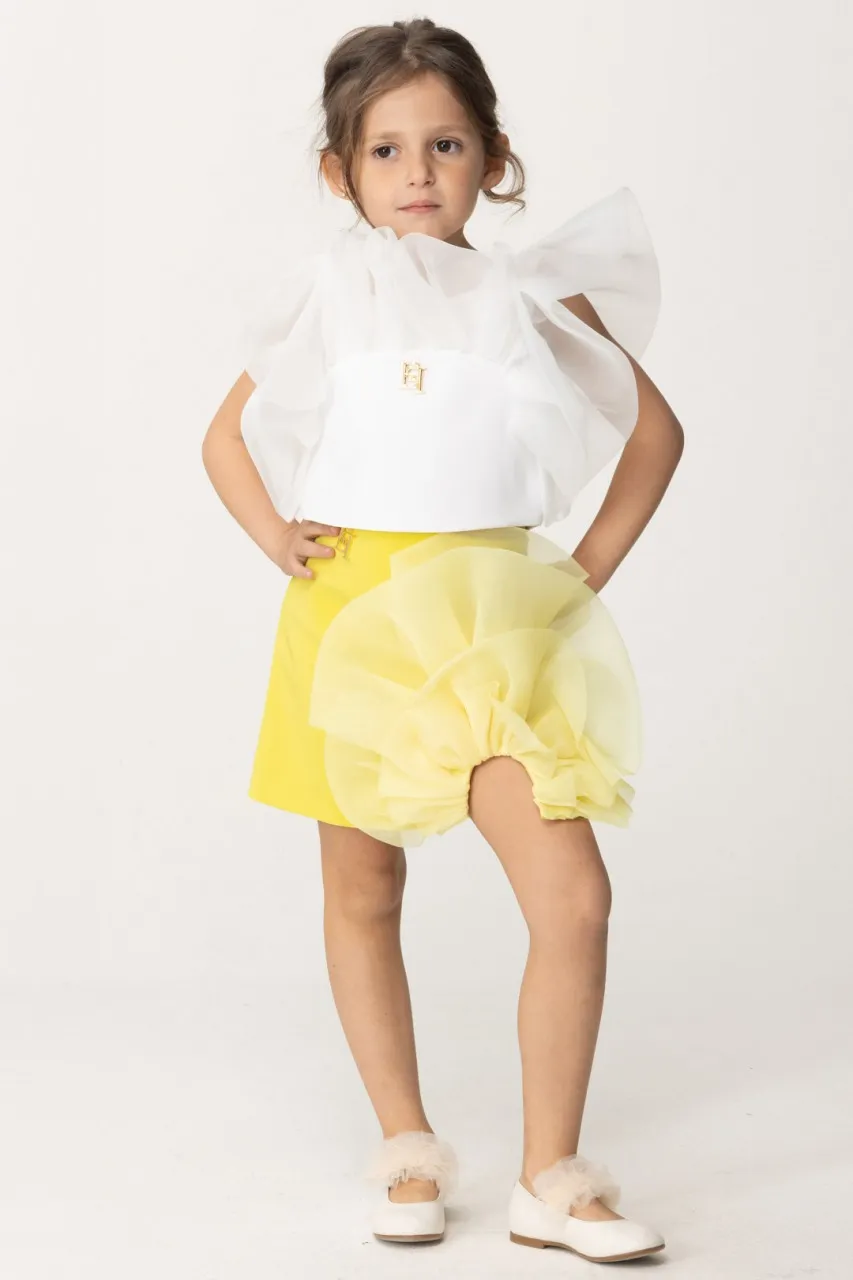 Gonna con dettaglio in organza CEDAR