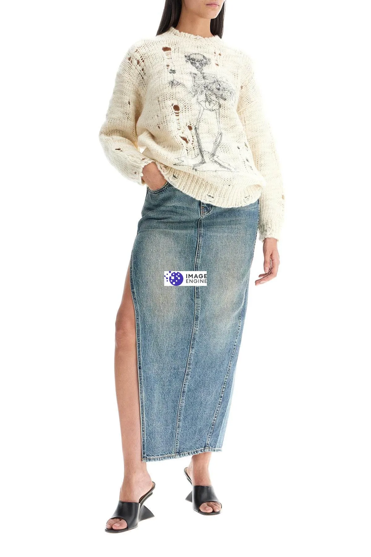 Gonna in denim Devon