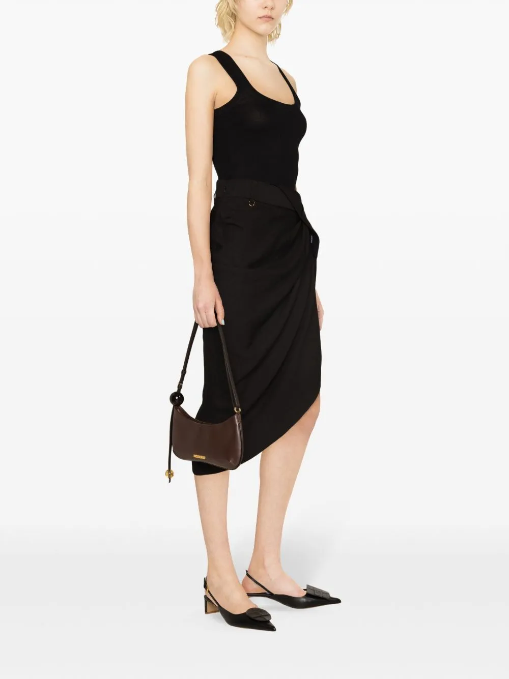 Gonna midi la jupe saudade in nero - donna
