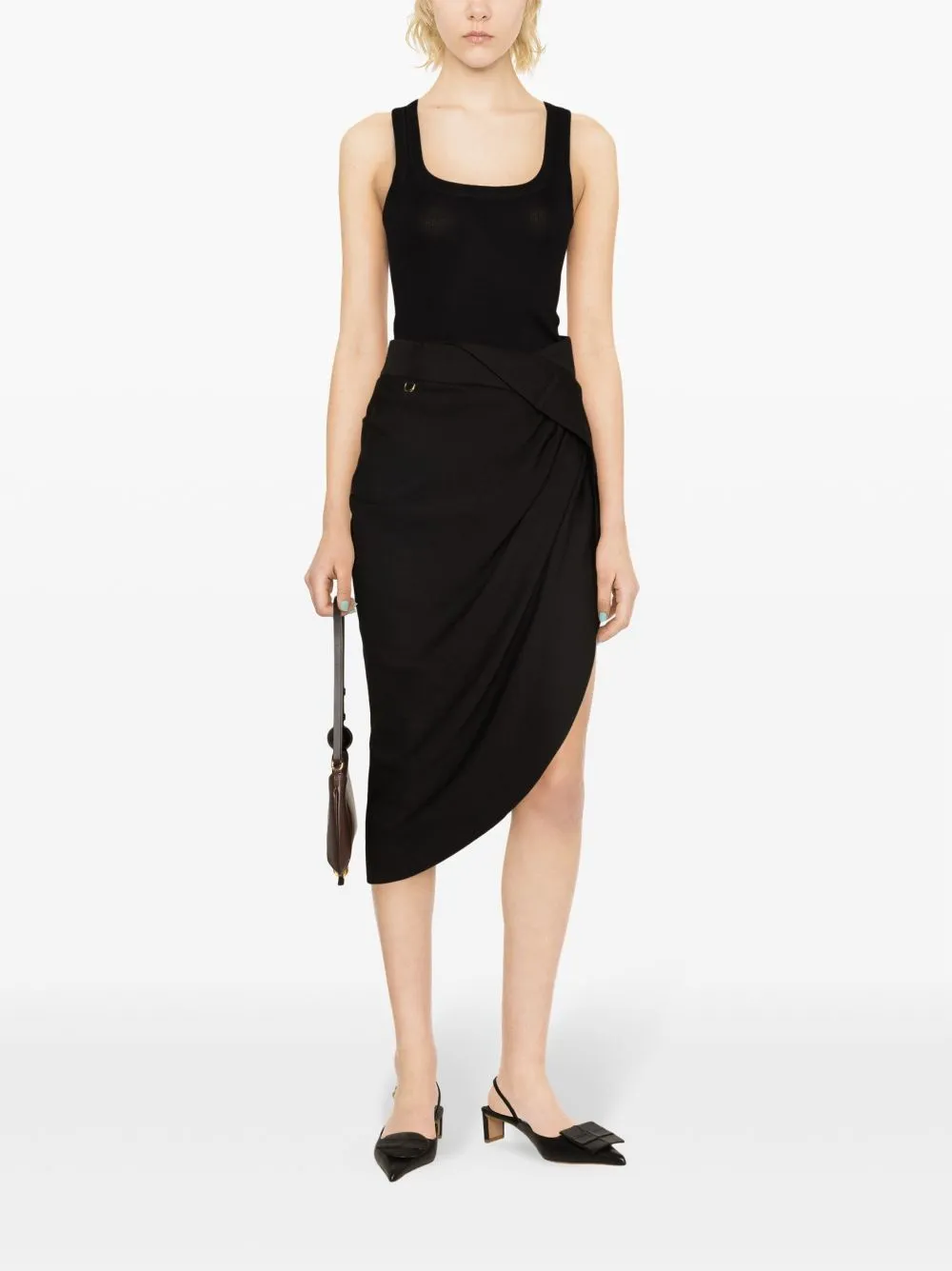 Gonna midi la jupe saudade in nero - donna
