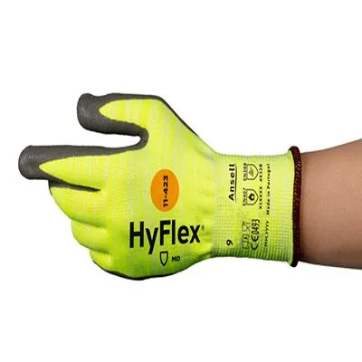 Guanti da lavoro Ansell HyFlex 11423, Tg. 10, in Fibra di vetro, Poliammide, col. Grigio