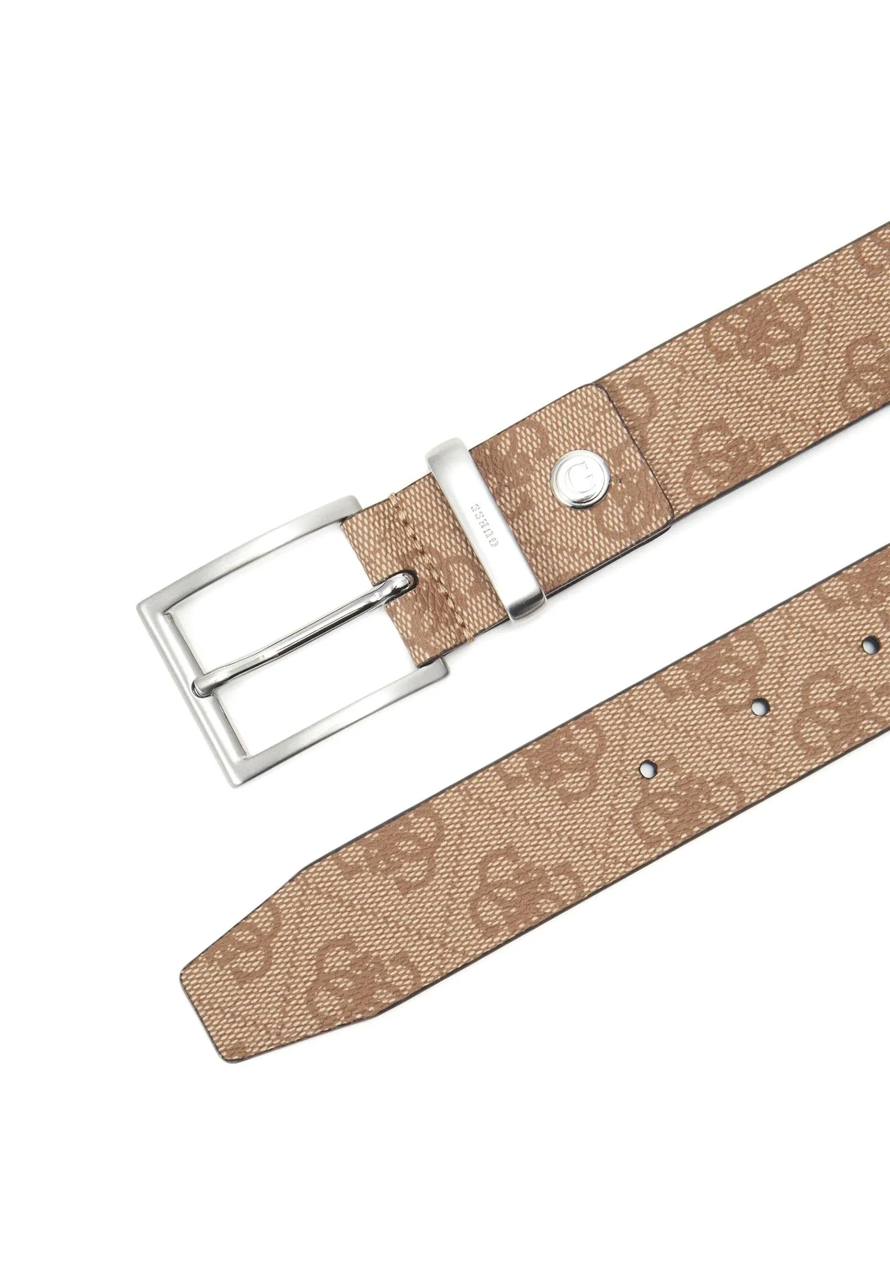 GUESS Cintura Uomo Loghi Brown Ochra BM7541LEA35