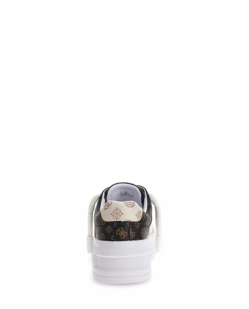 GUESS sneakers scarpe zeppa donna fashion pelle bianco