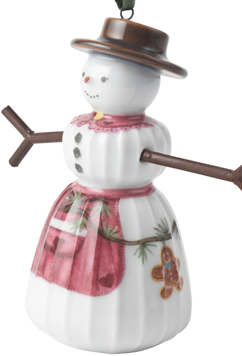 Hammershøi Christmas pupazzo di neve pendente.ji{font-size:18px}Bianco