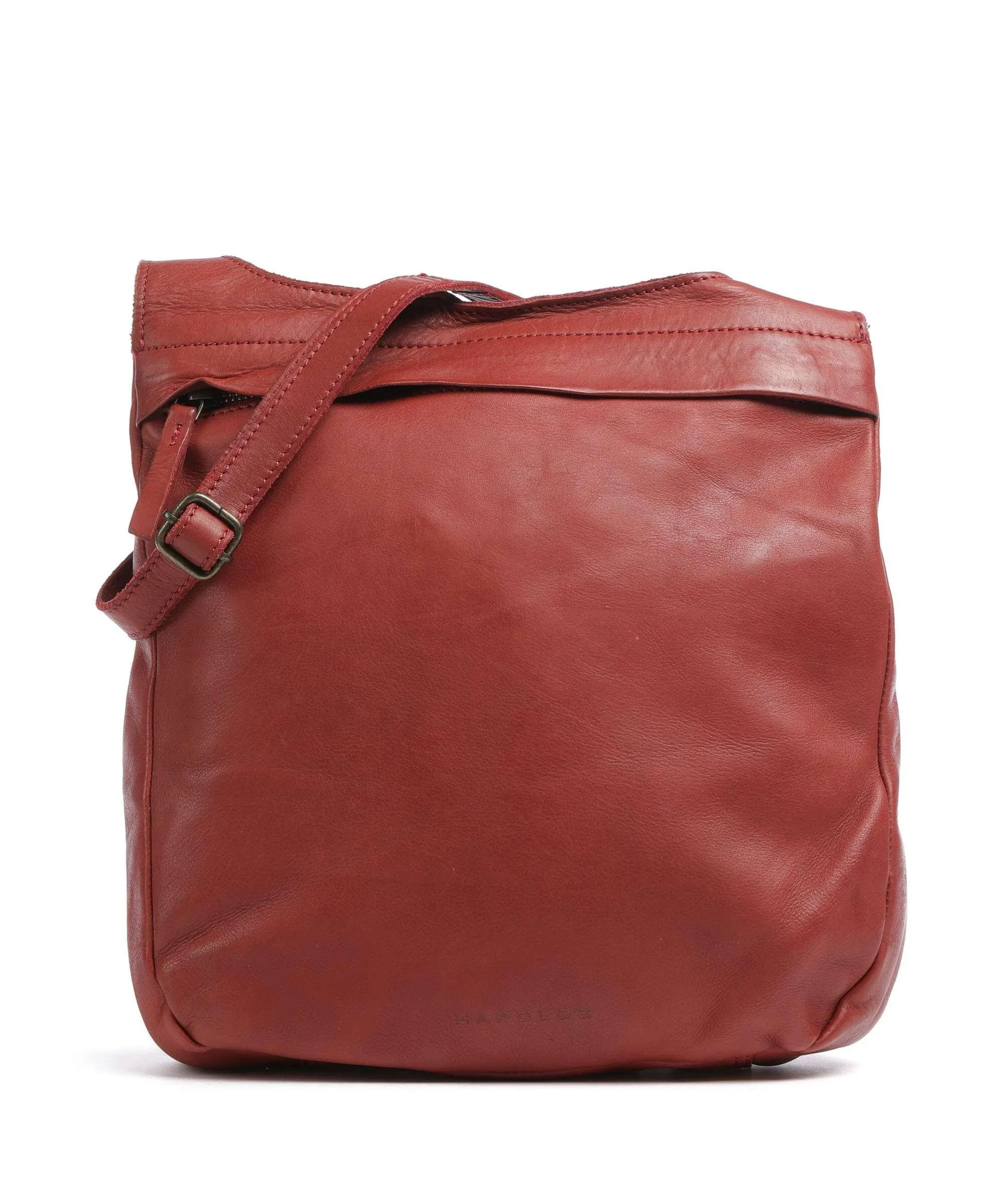  Harold's Submarine Borsa a spalla pelle di vacchetta finemente grana rosso  