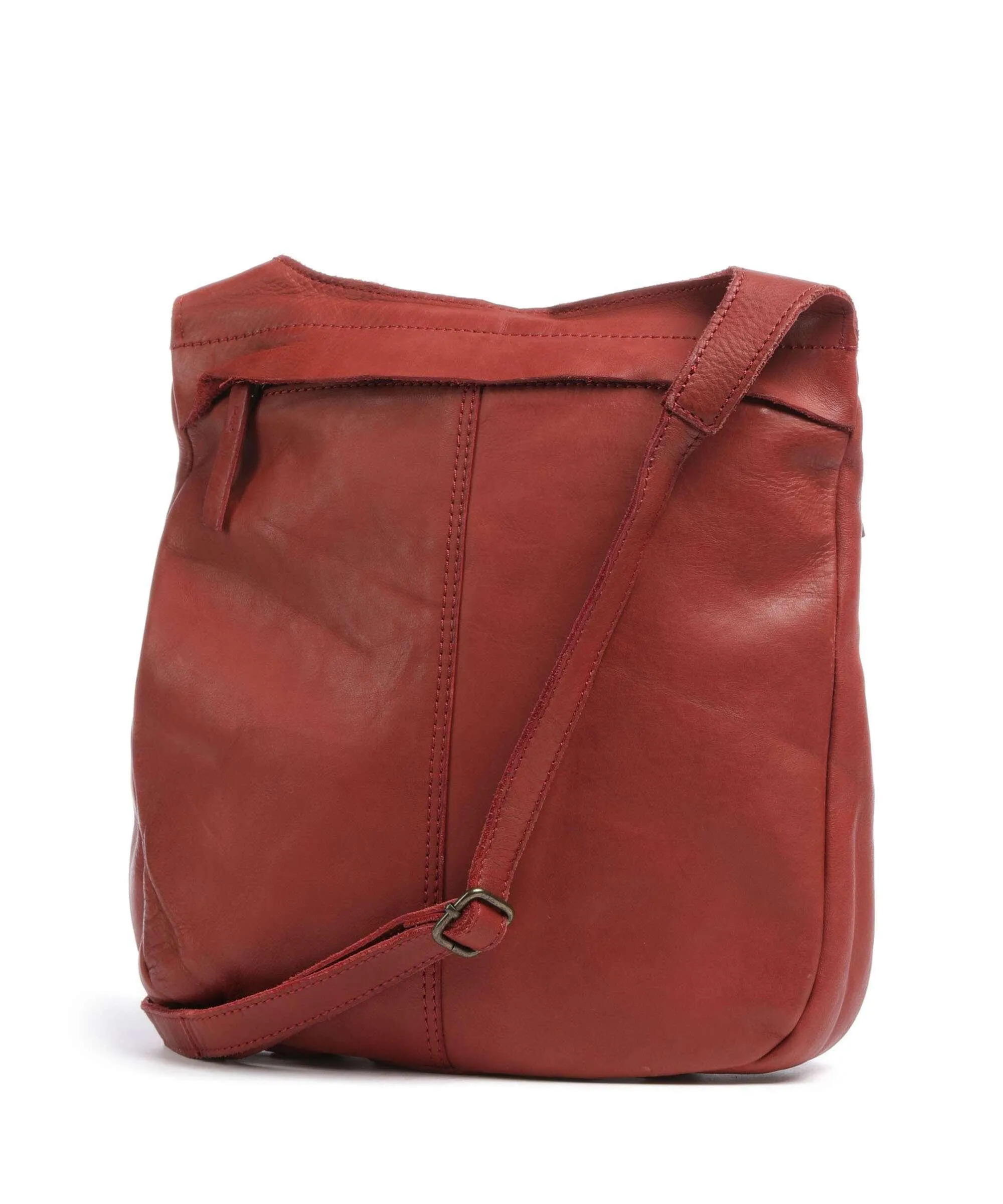  Harold's Submarine Borsa a spalla pelle di vacchetta finemente grana rosso  