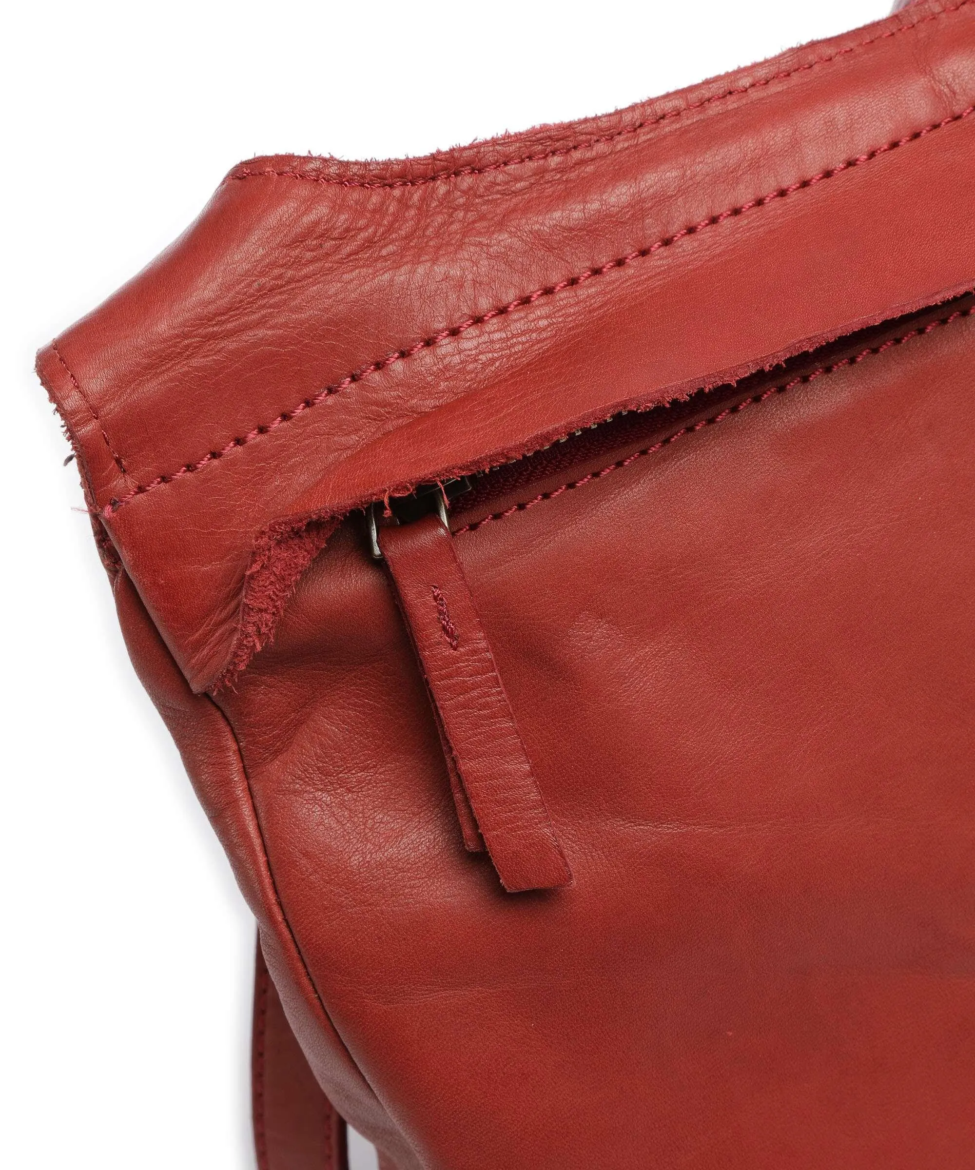  Harold's Submarine Borsa a spalla pelle di vacchetta finemente grana rosso  