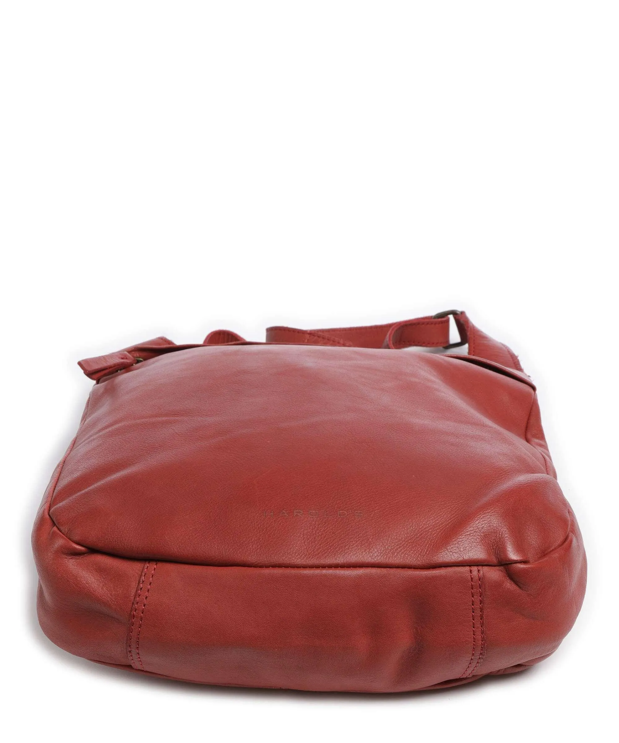  Harold's Submarine Borsa a spalla pelle di vacchetta finemente grana rosso  