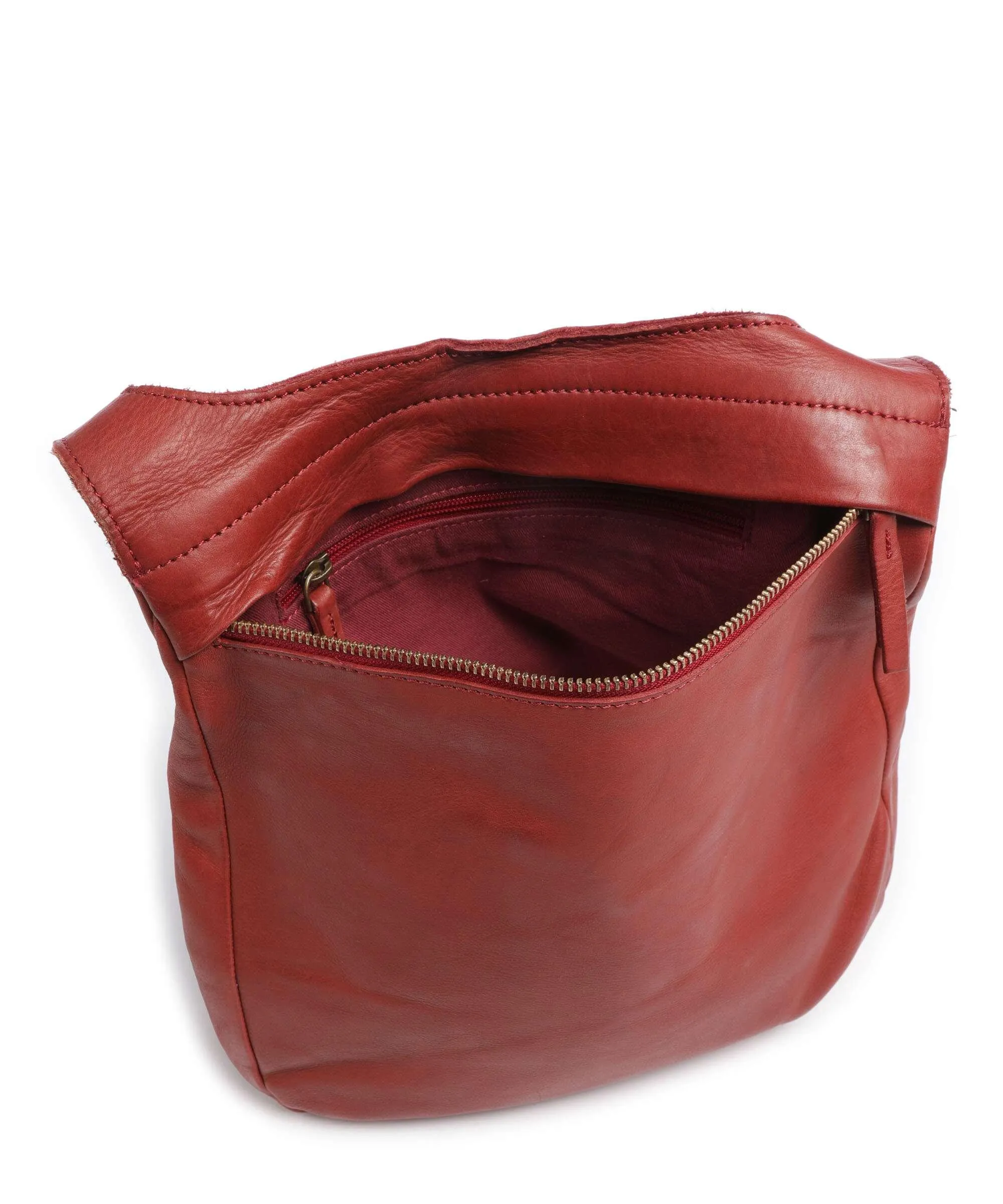  Harold's Submarine Borsa a spalla pelle di vacchetta finemente grana rosso  