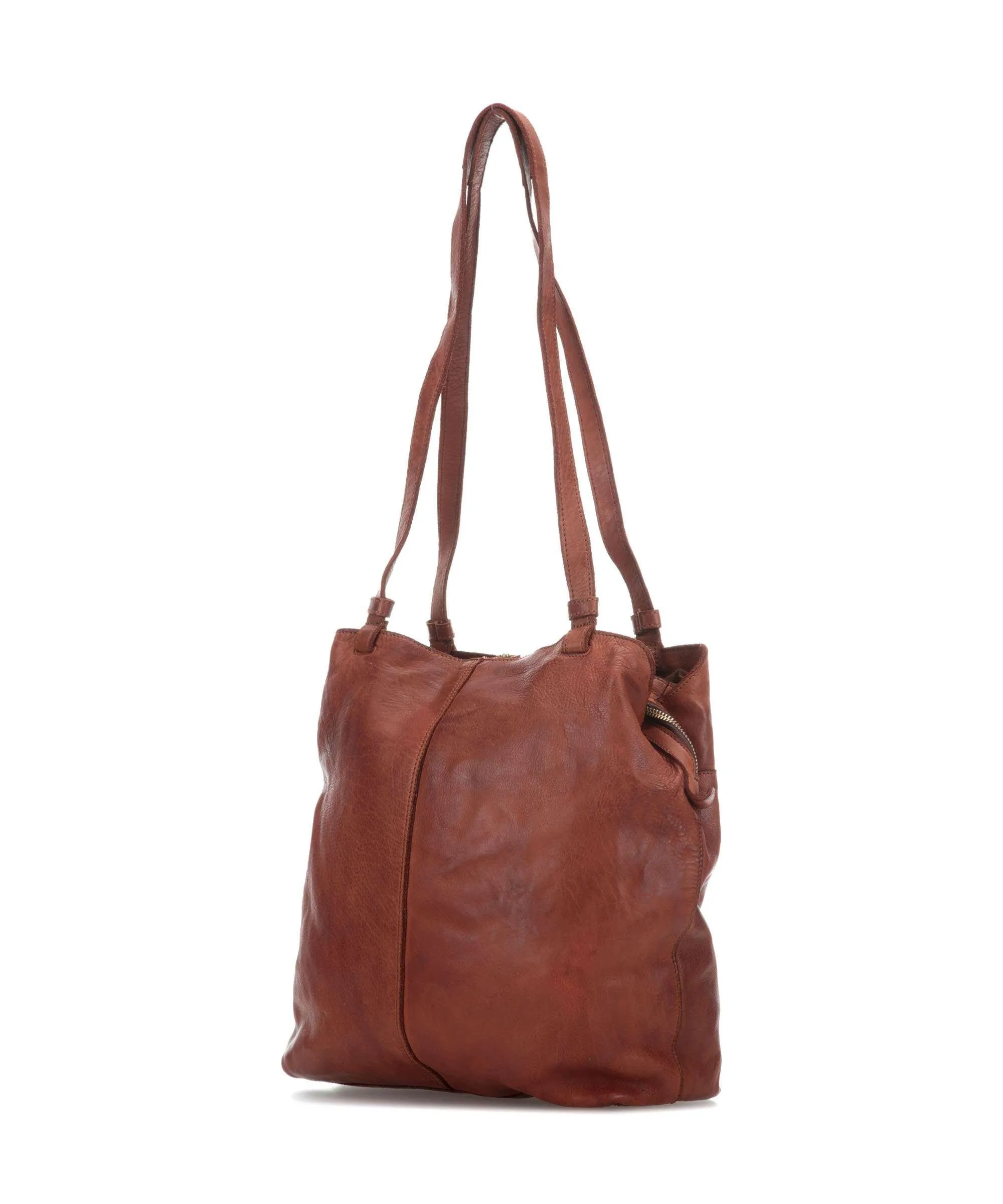  Harold's Submarine Borsa shopper pelle di vacchetta finemente grana cognac  