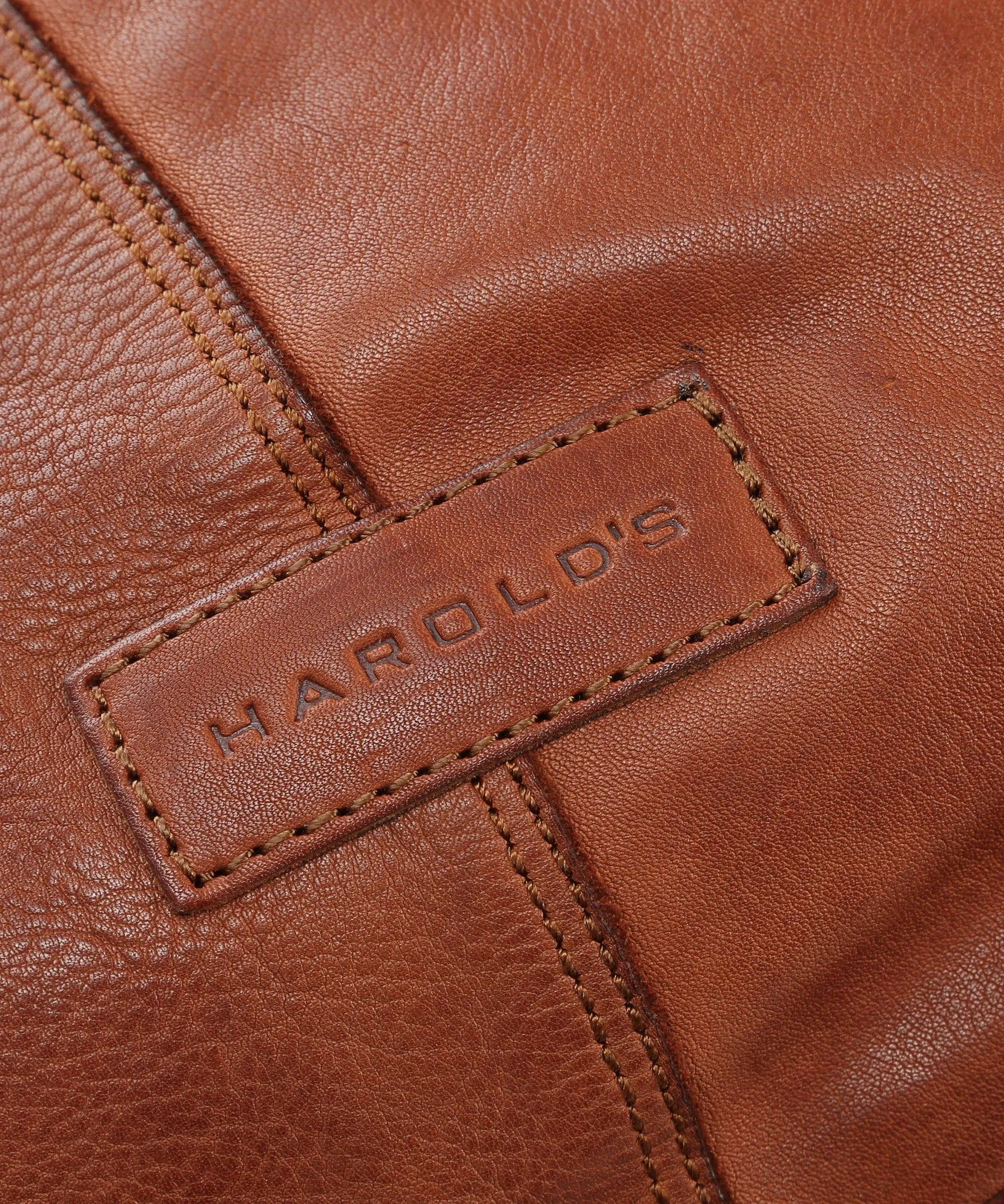 Harold's Submarine Borsa shopper pelle di vacchetta finemente grana cognac  