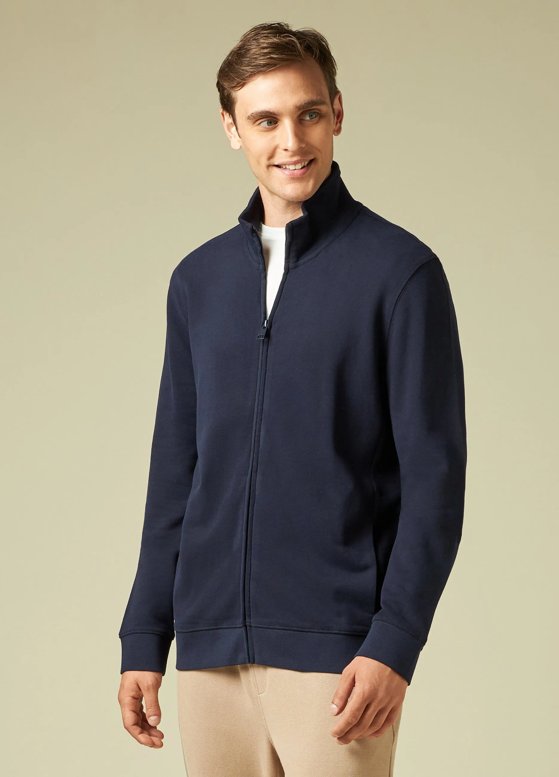 HOLISTIC  Felpa full zip in cotone uomo