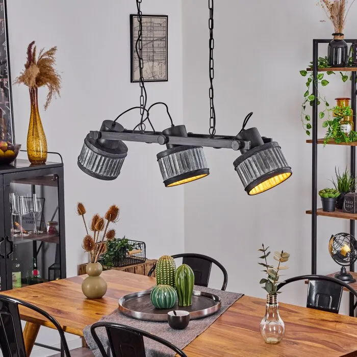 Holsa Lampada a Sospensione Nero, 3-Luci