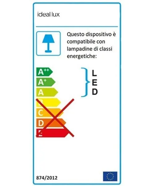IDEAL-LUX Look PT Lampada da terra a Led 2 Colori