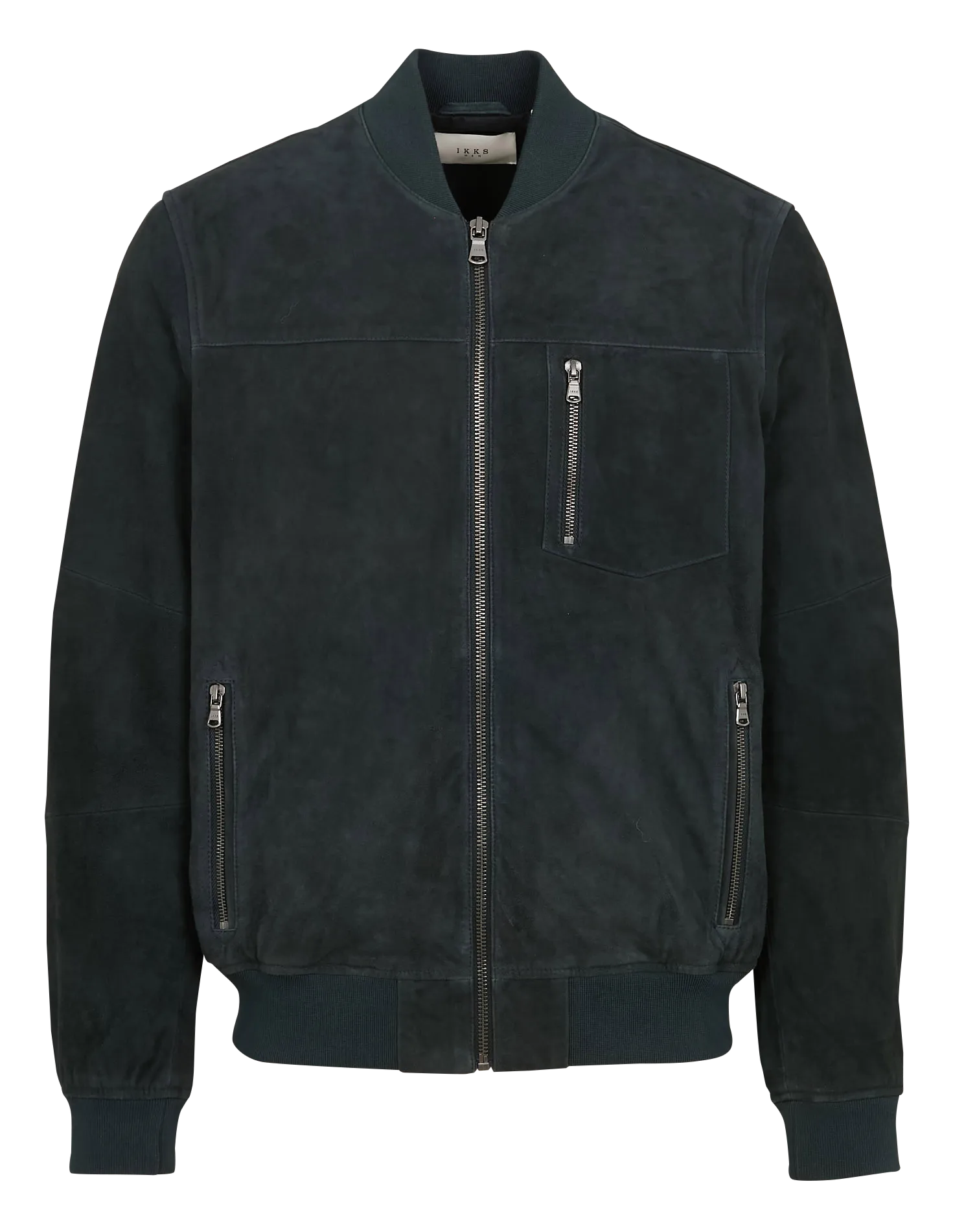  IKKS   Giacca in pelle scamosciata | Blu