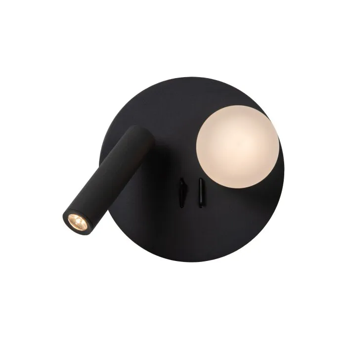 Illuminazione Lucide MATIZ Applique LED Nero, 1-Luce
