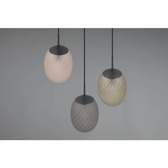 Illuminazione Trio Leuchten Facette Lampada a sospensione Nero, 3-Luci