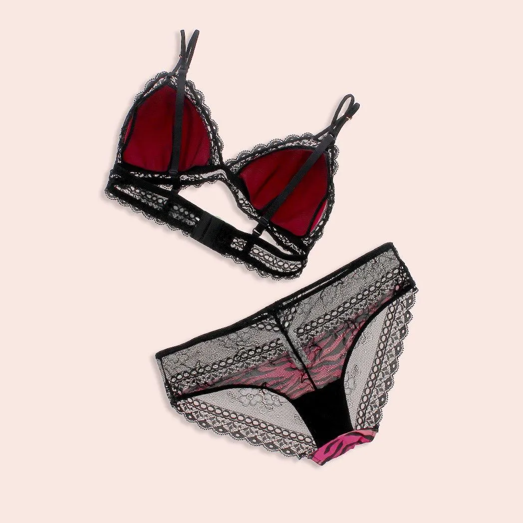 INFIORE - COORDINATO REGGISENO A TRIANGOLO E SLIP STAMPA ZEBRATA                                            Previous productINFI