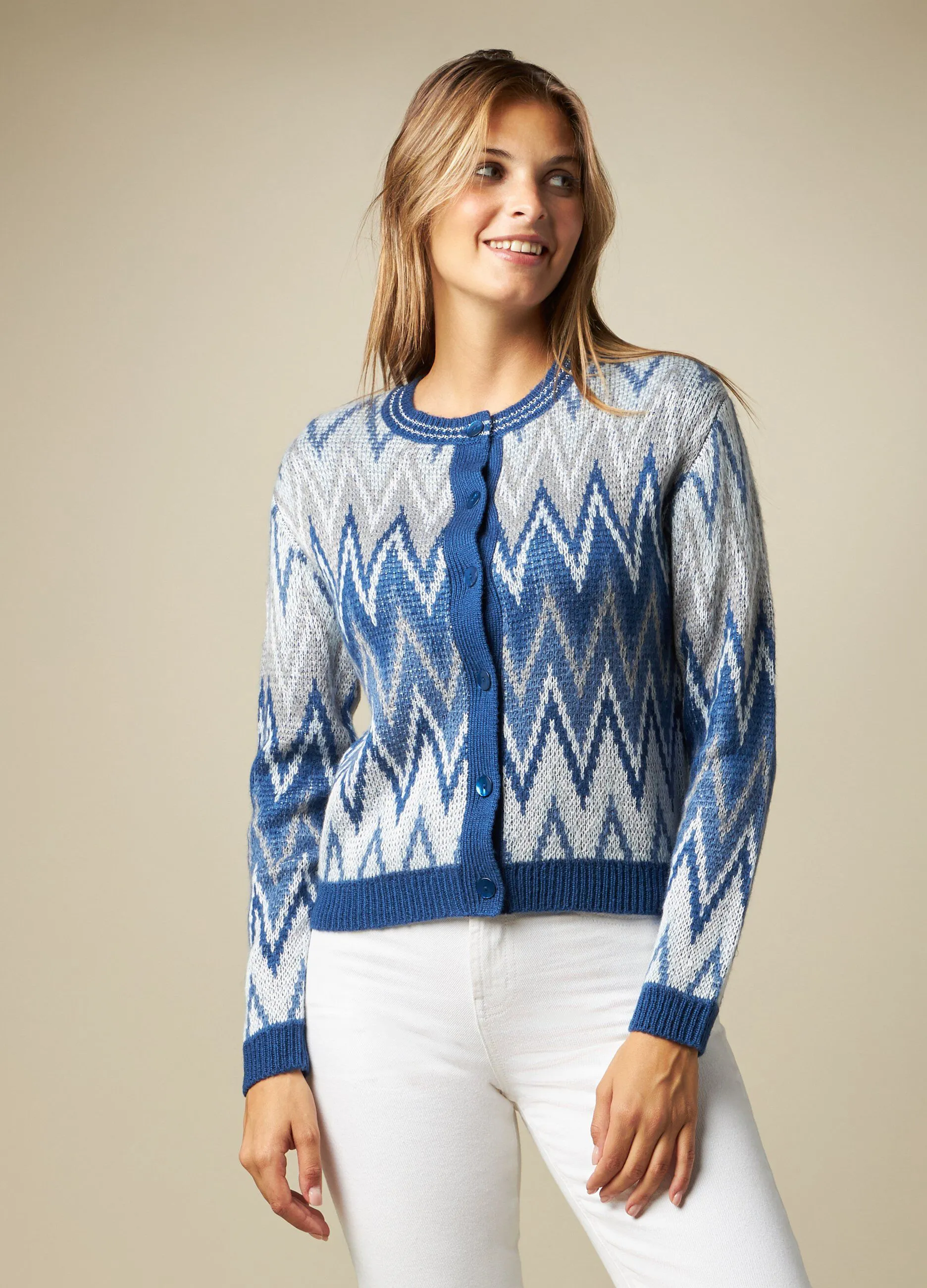 IWIE  Cardigan tricot multicolor donna