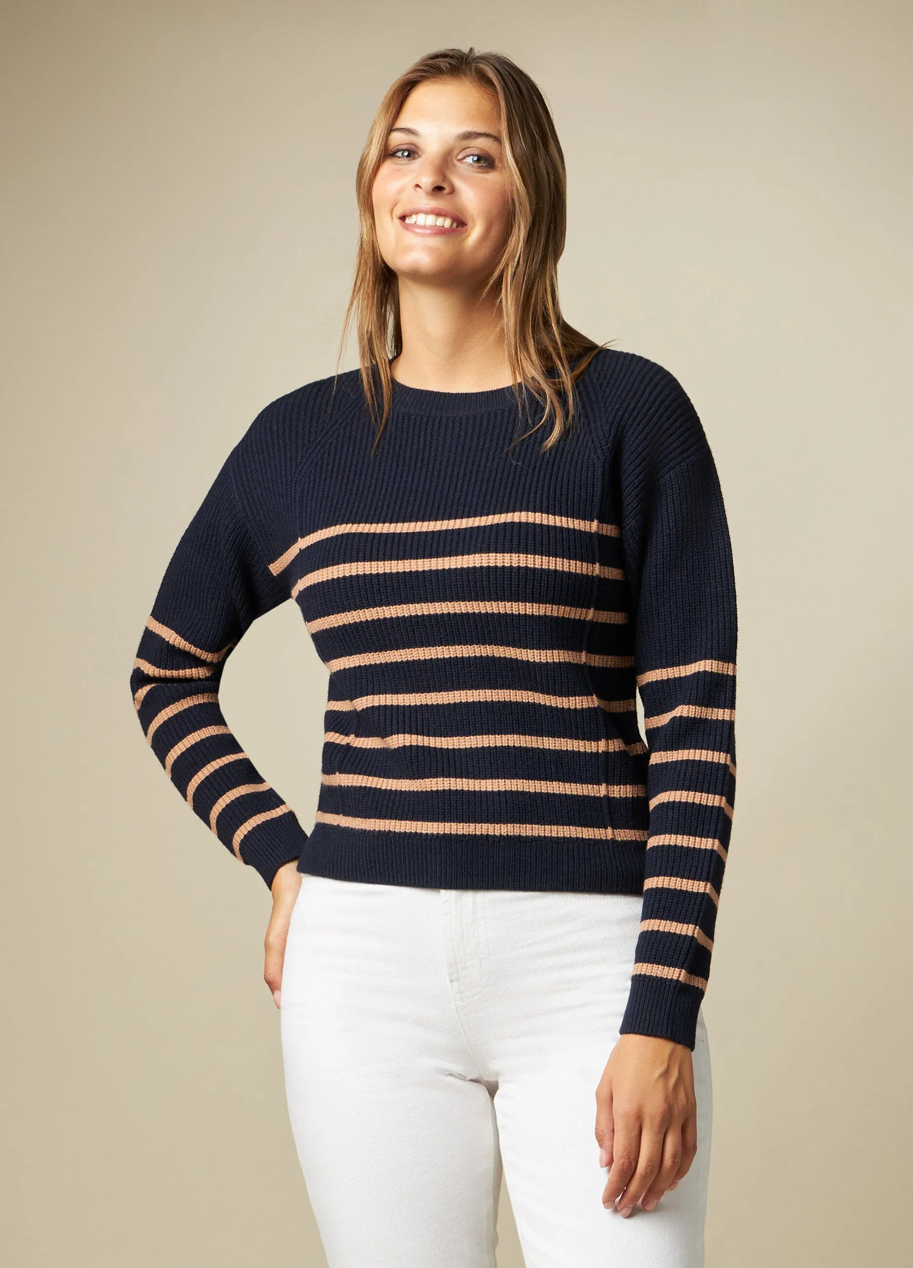 IWIE  Tricot in costina di misto cotone donna