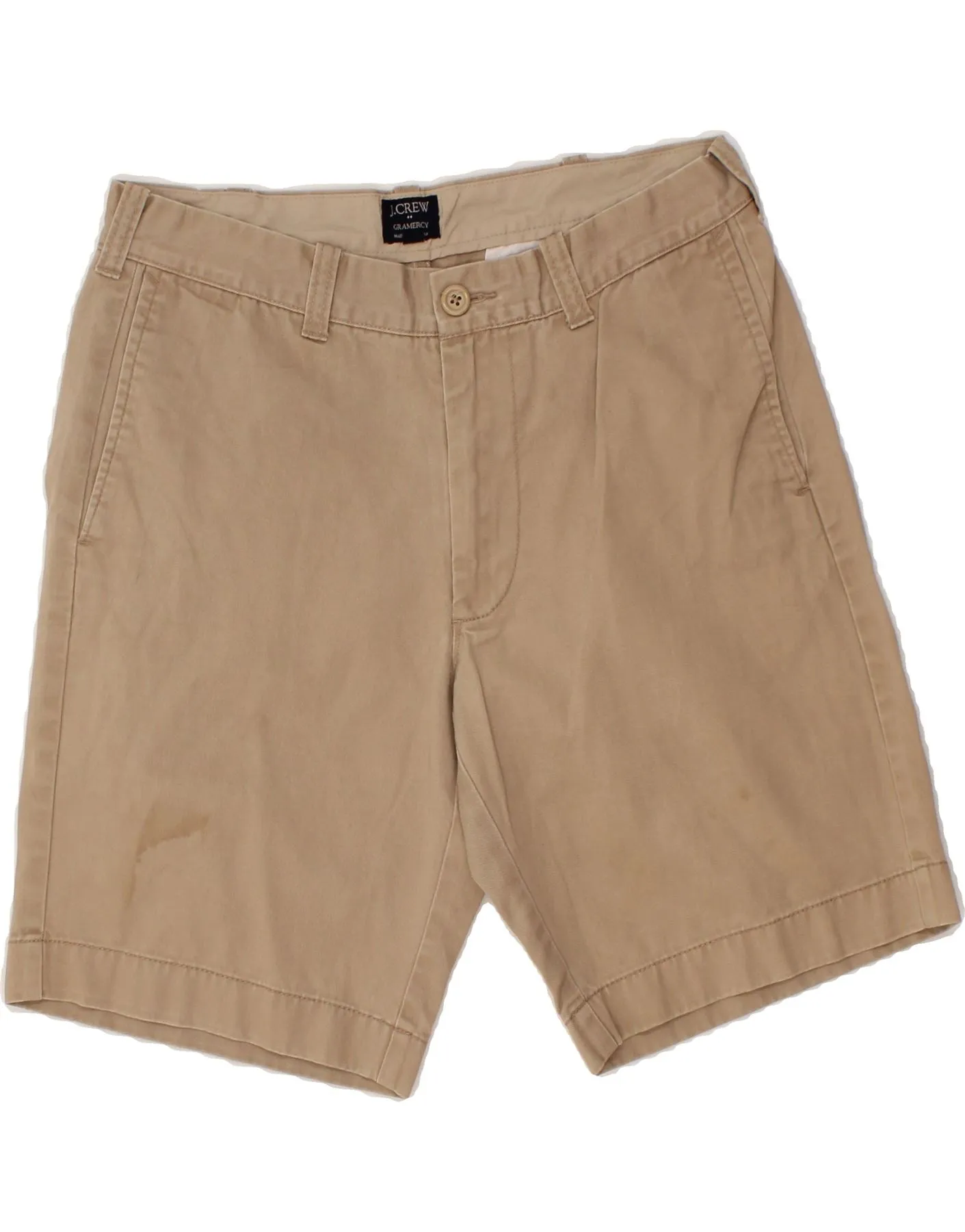 J. CREW Mens Gramercy Chino Shorts W31 Medium Beige Cotton