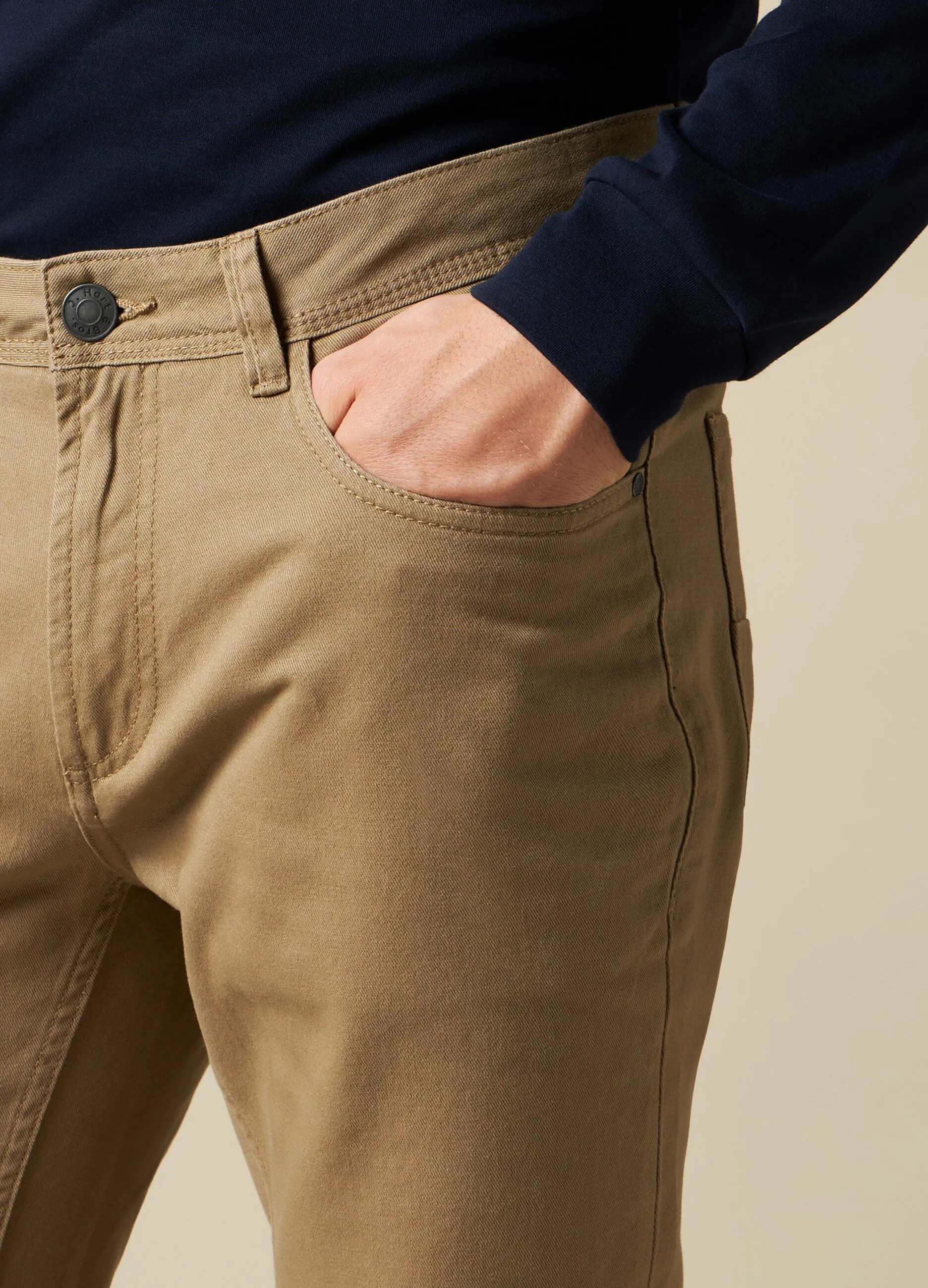 J. HART & BROS  Pantaloni in puro cotone uomo