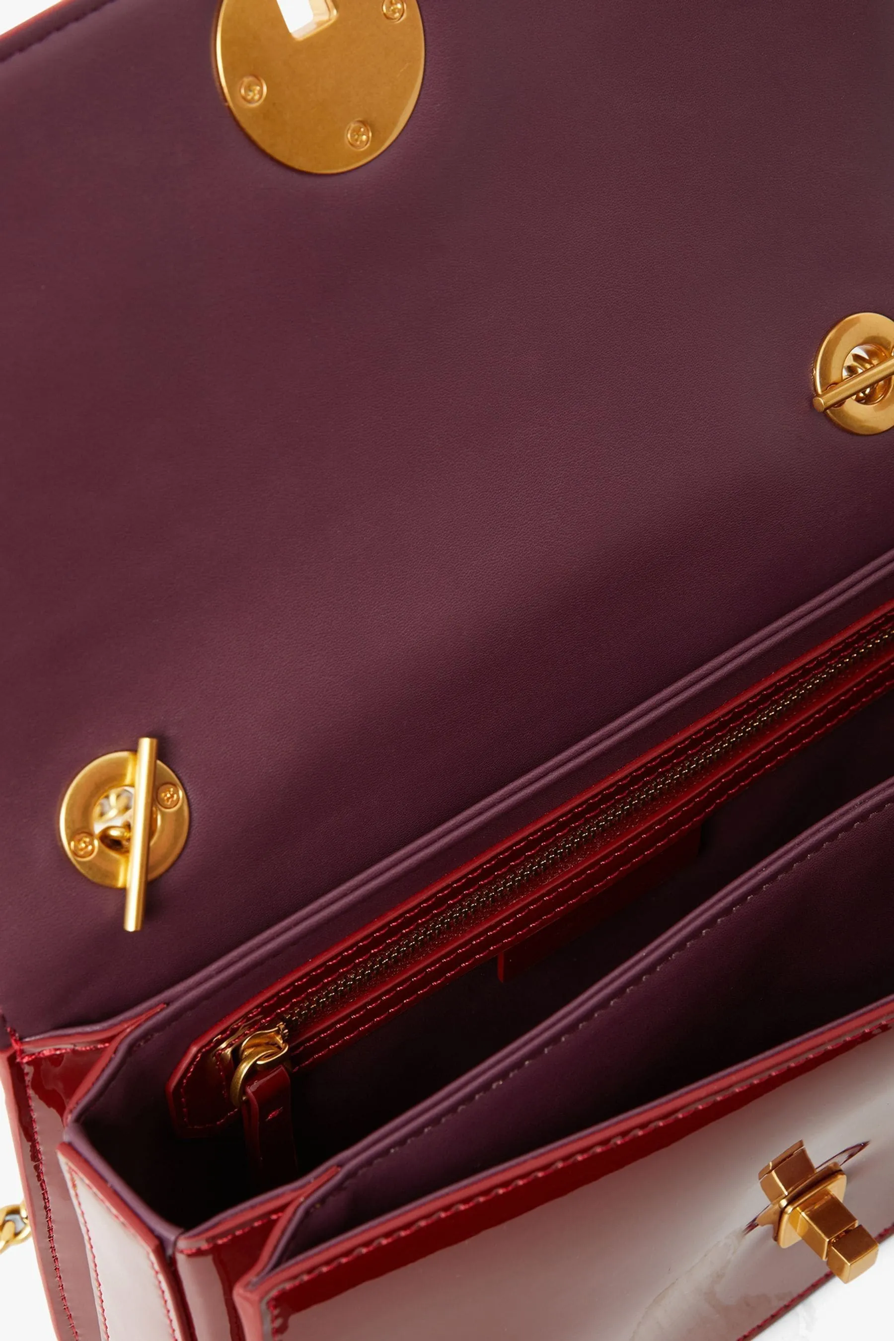 Jasper - Conran London - Borsa con cinturini a catena in vernice