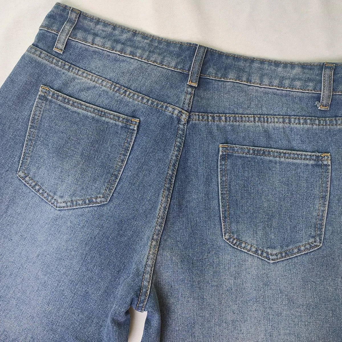 Jeans a vita media Pantaloni larghi in denim retrò da donna Pantaloni larghi da strada di nuova moda Pantaloni casual lavati per