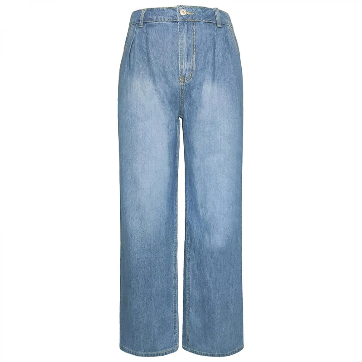 Jeans da donna a vita alta 2022 autunno nuova moda pantaloni svasati retrò pantaloni larghi Casual larghi pantaloni da strada da