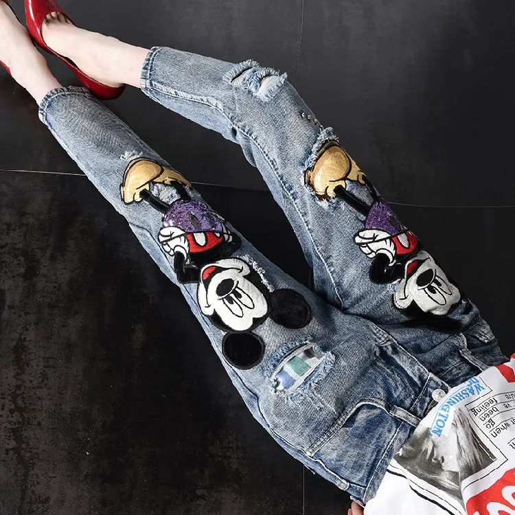 Jeans double Mickey Mouse