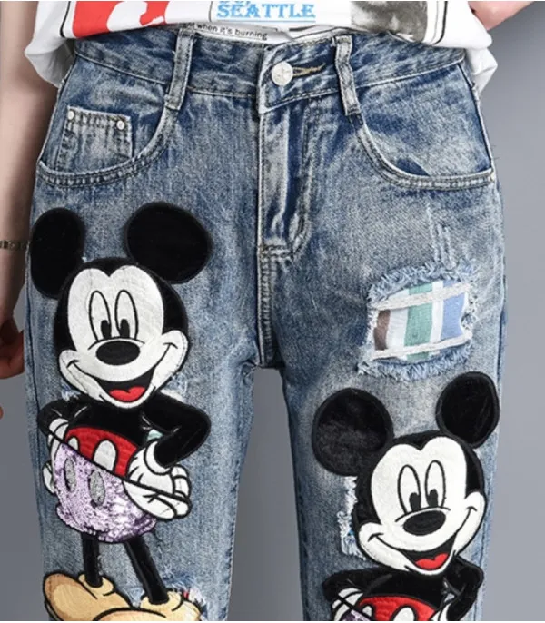 Jeans double Mickey Mouse