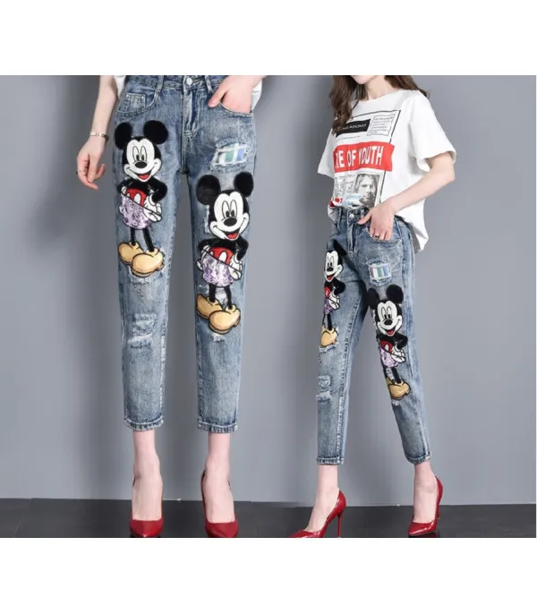 Jeans double Mickey Mouse