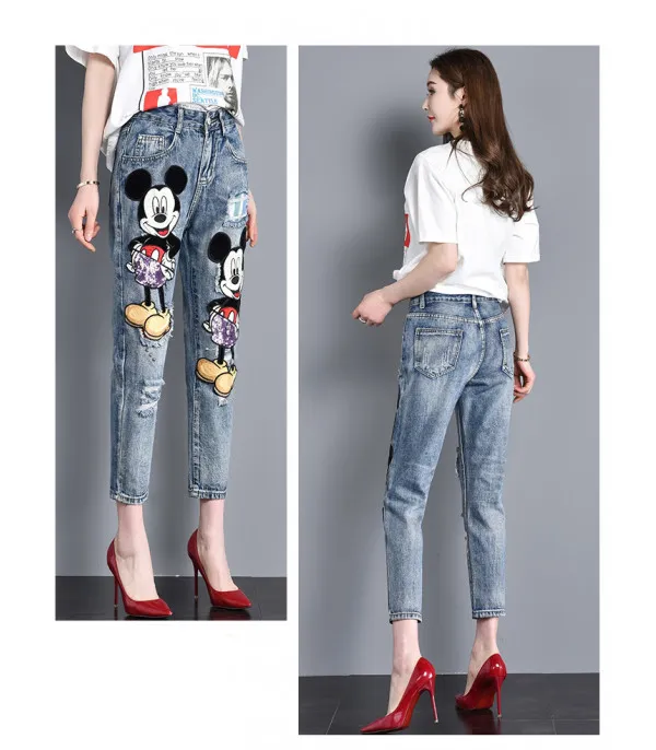 Jeans double Mickey Mouse
