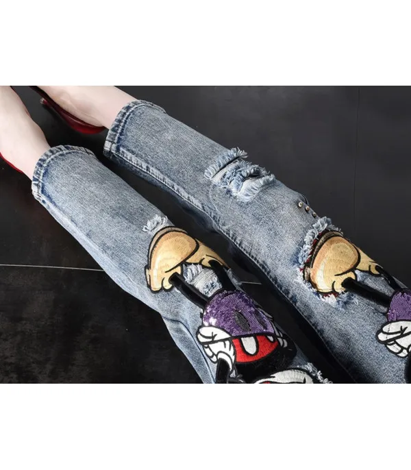 Jeans double Mickey Mouse