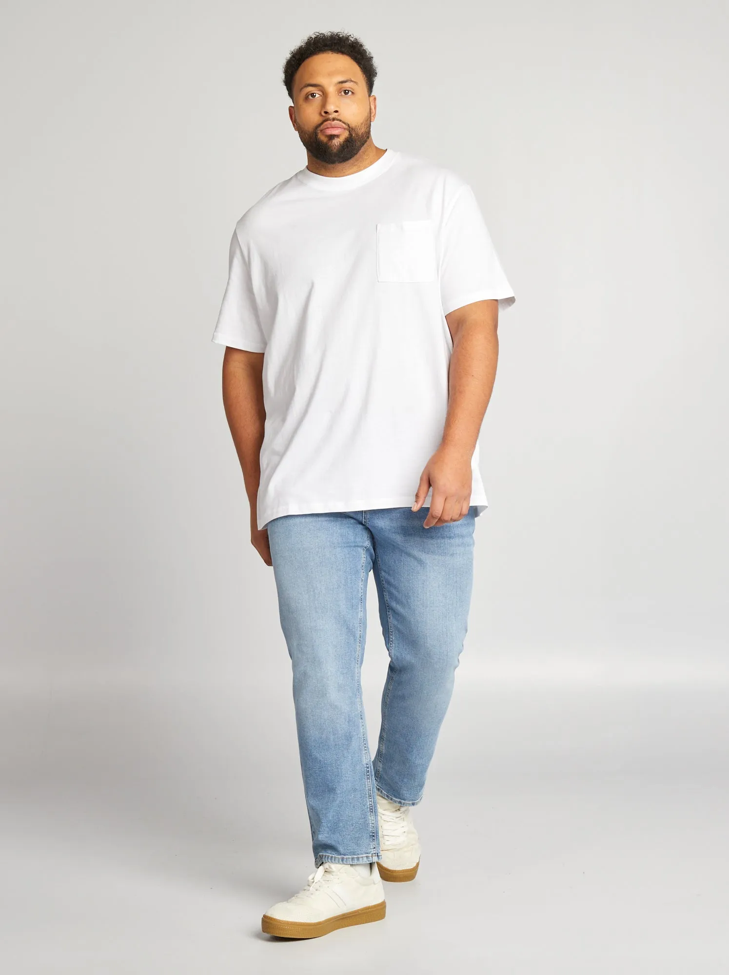 Jeans dritti con 5 tasche - L32 - BLU