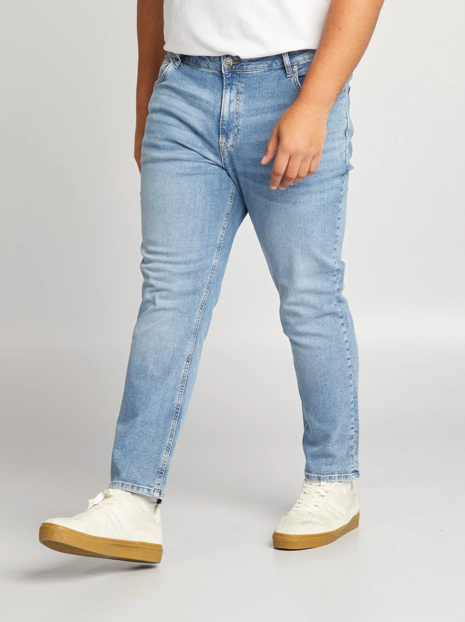 Jeans dritti con 5 tasche - L32 - BLU