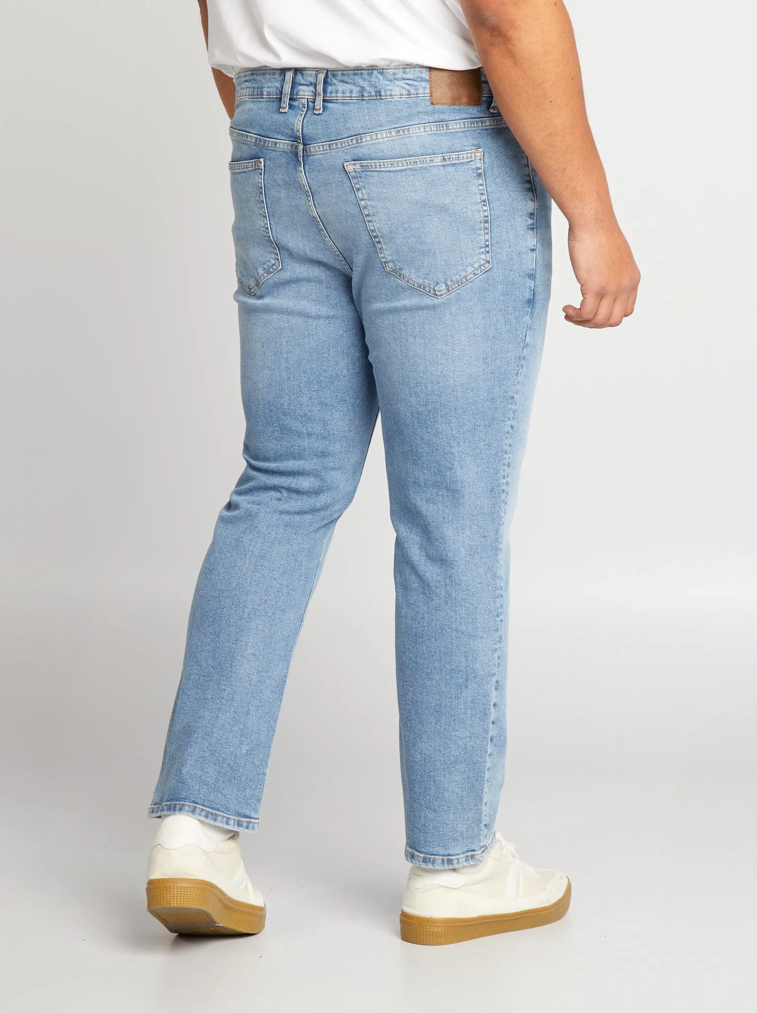 Jeans dritti con 5 tasche - L32 - BLU