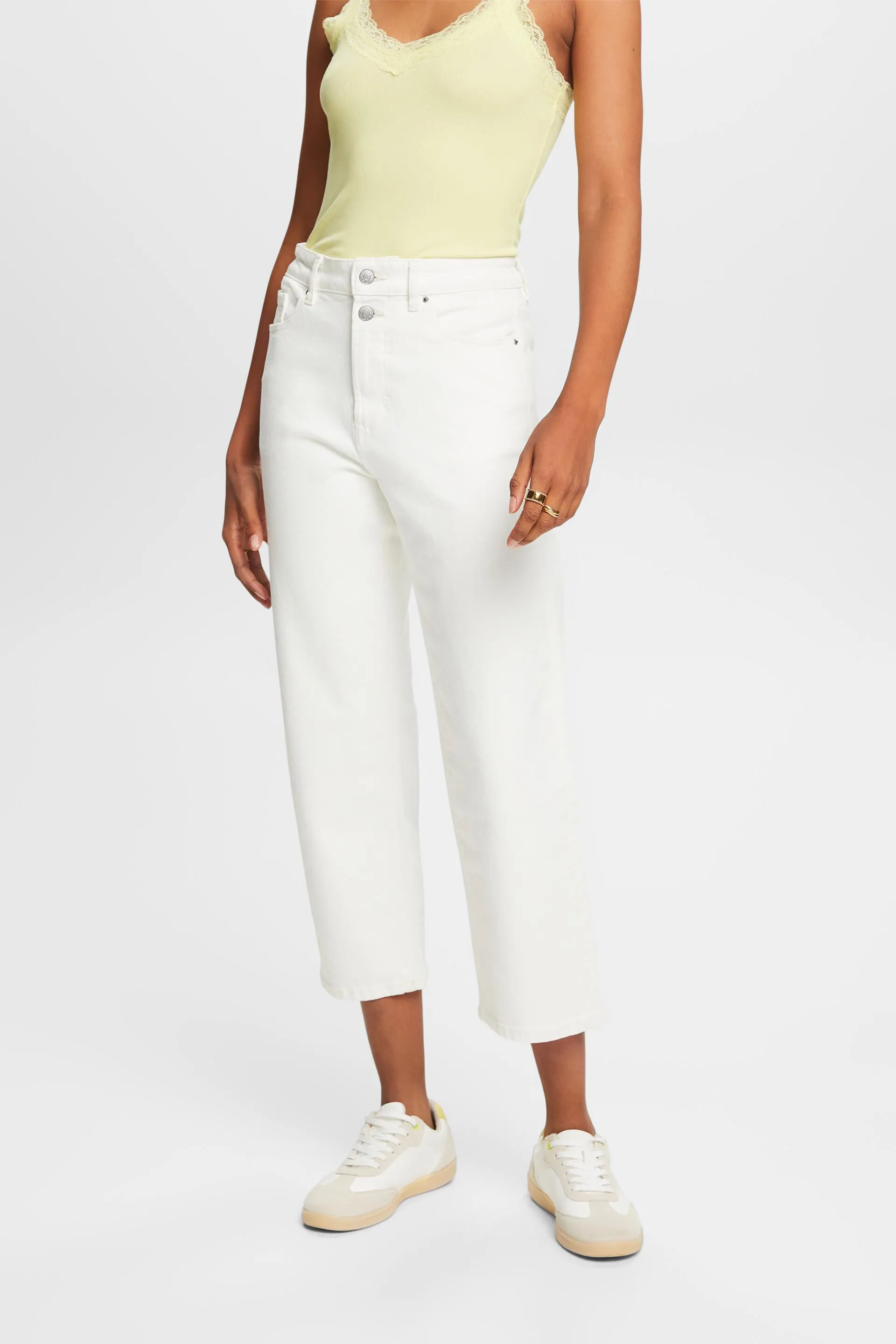 Jeans in cotone con gamba dritta