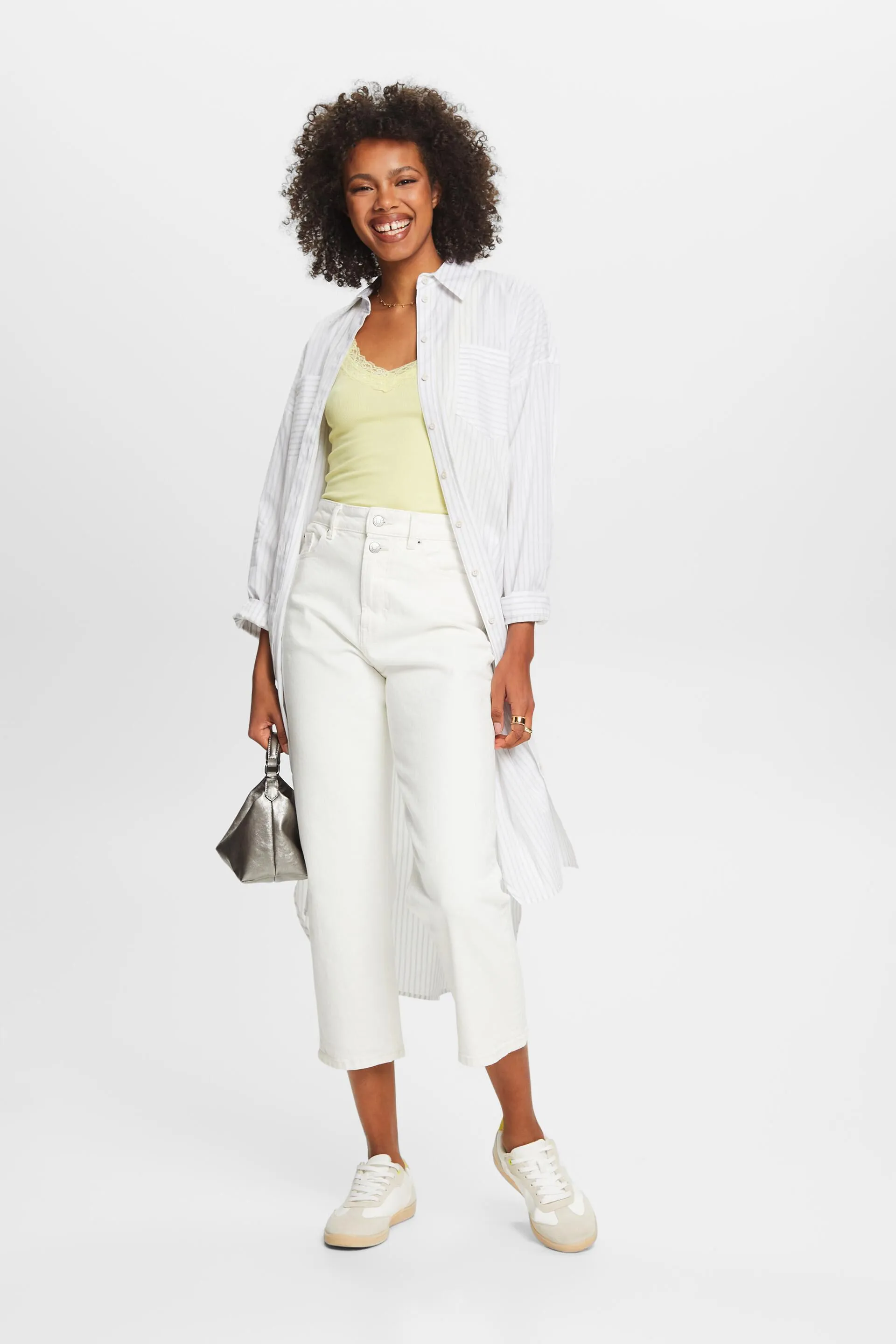 Jeans in cotone con gamba dritta