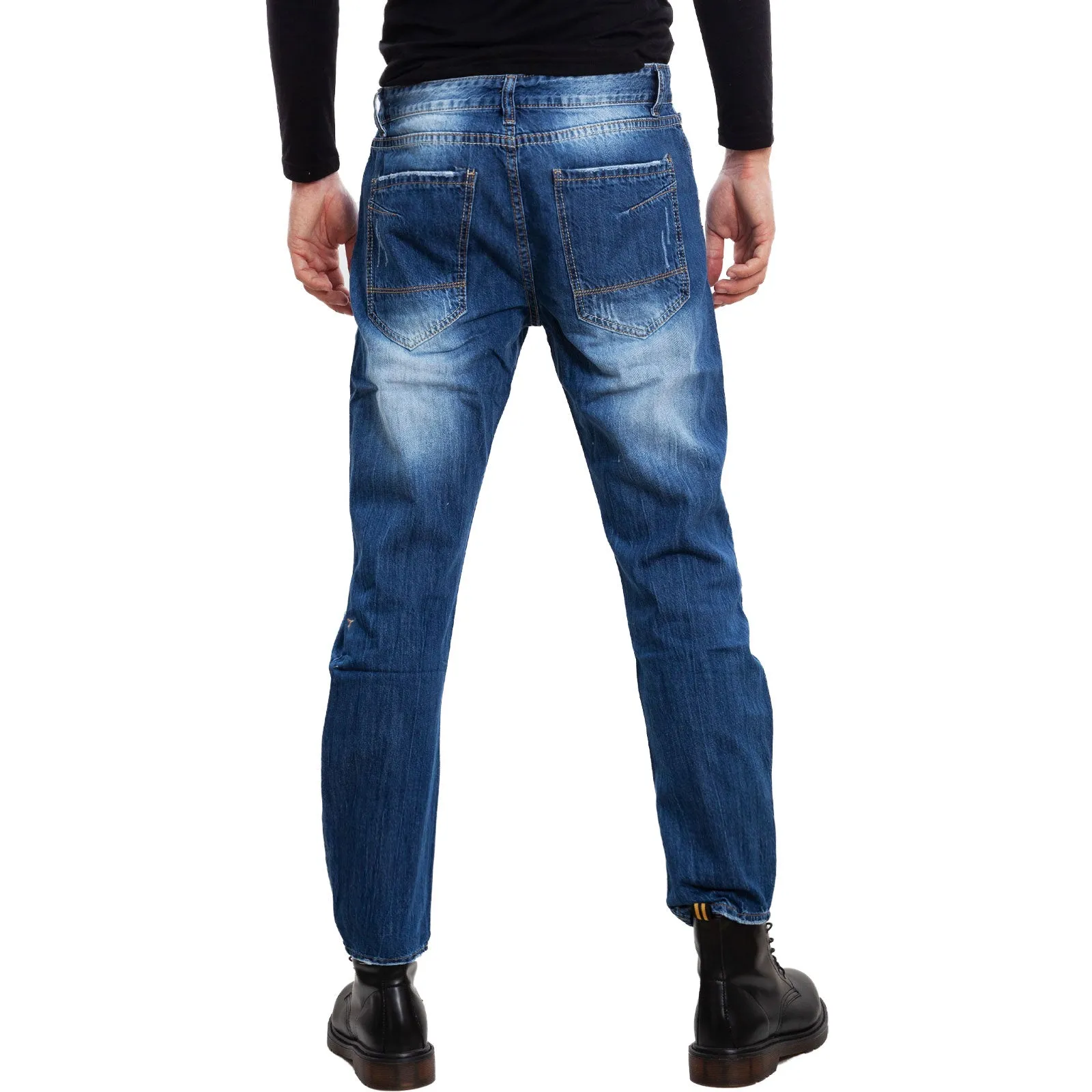 Jeans uomo pantaloni ripped F355